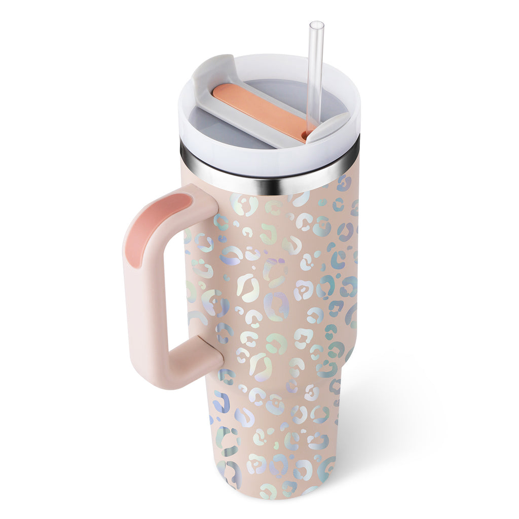 40 oz Insulated Travel Tumbler with Handle - Keep Drinks Cold