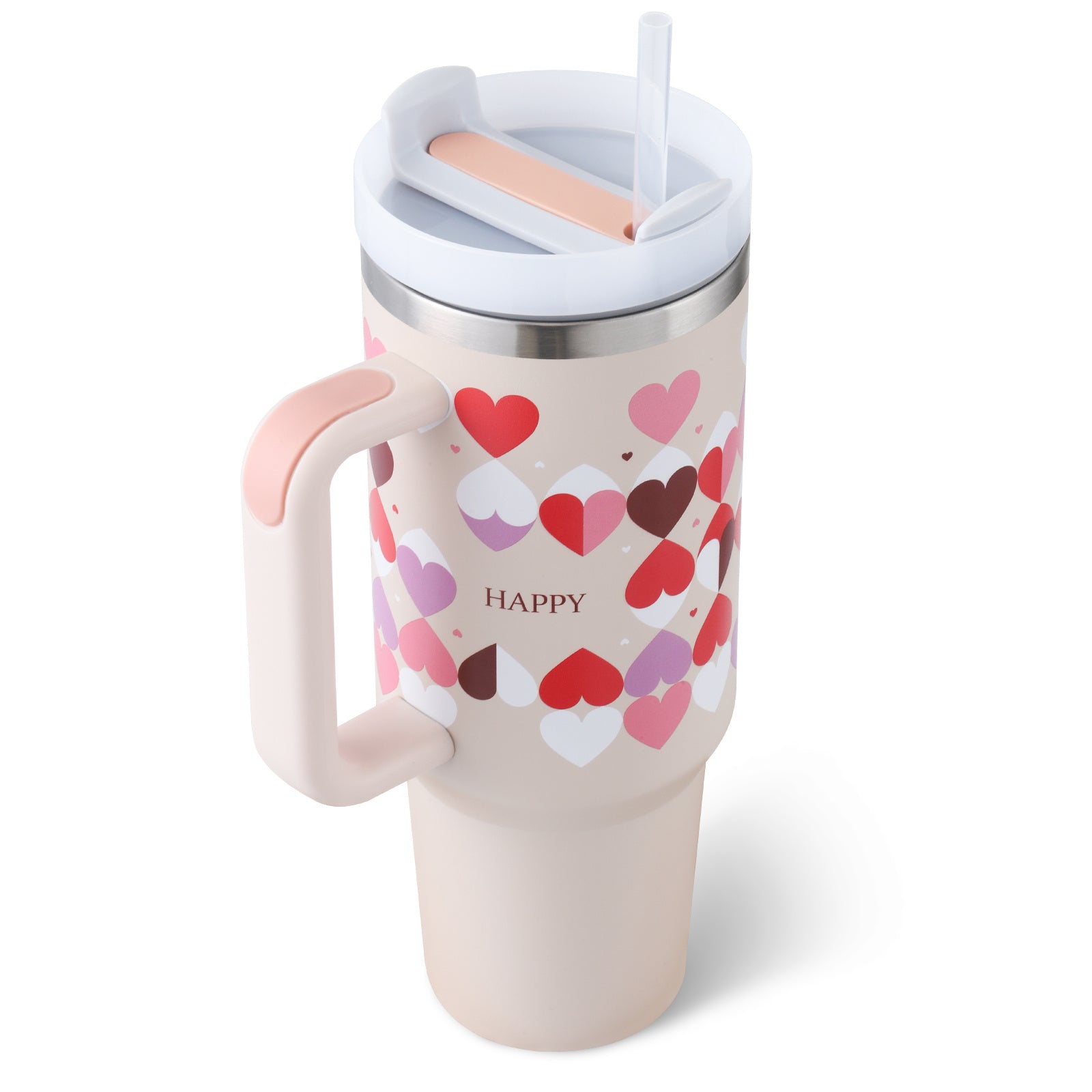 40 oz Insulated Travel Tumbler with Handle - Keep Drinks Cold