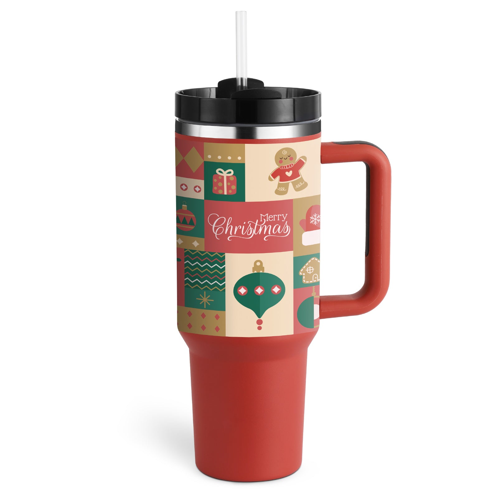 40 oz Insulated Travel Tumbler with Handle - Keep Drinks Cold
