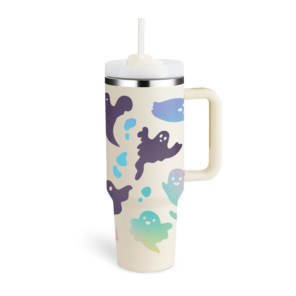 40 oz Insulated Travel Tumbler with Handle - Keep Drinks Cold