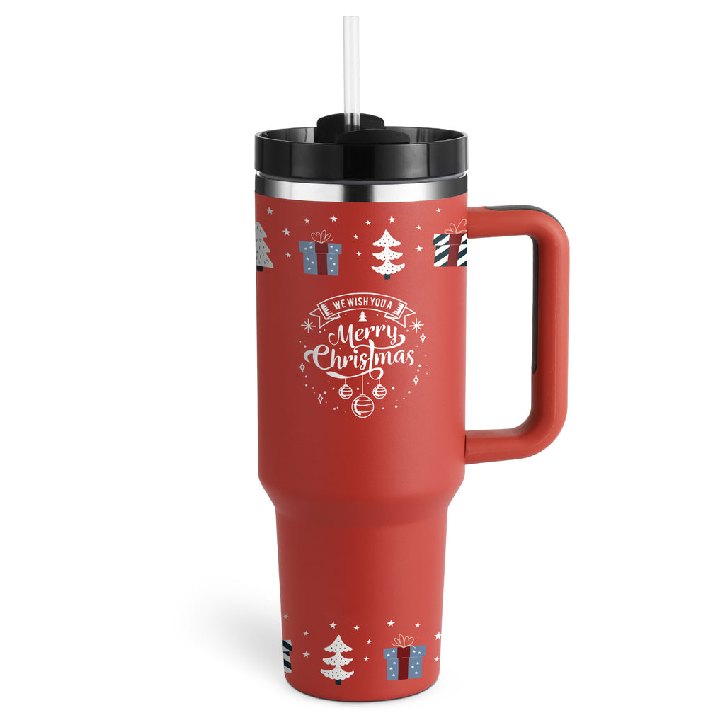 40 oz Insulated Travel Tumbler with Handle - Keep Drinks Cold