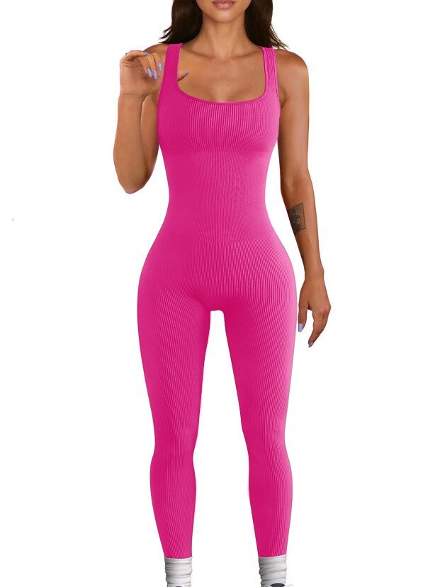 Women’s High‑Waist Suspender Tank and Leggings Set