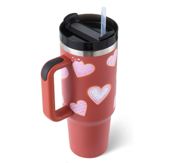 40 oz Insulated Travel Tumbler with Handle - Keep Drinks Cold