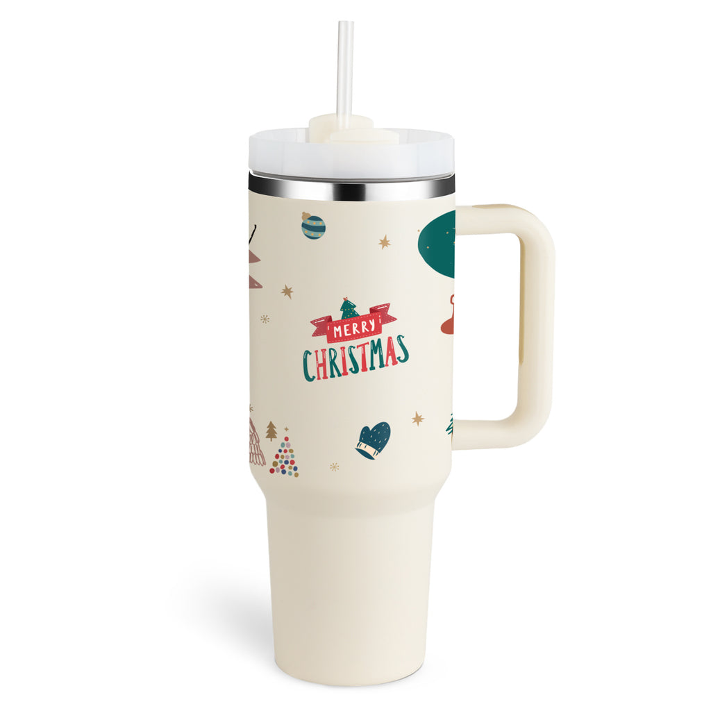 40 oz Insulated Travel Tumbler with Handle - Keep Drinks Cold