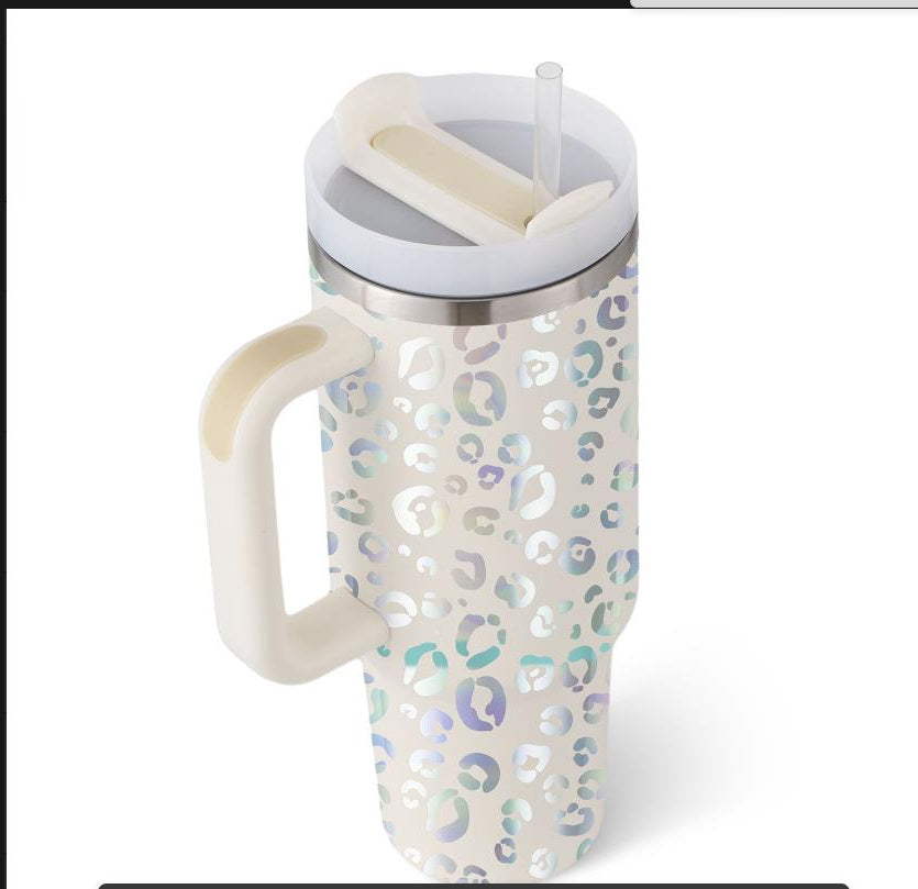 40 oz Insulated Travel Tumbler with Handle - Keep Drinks Cold