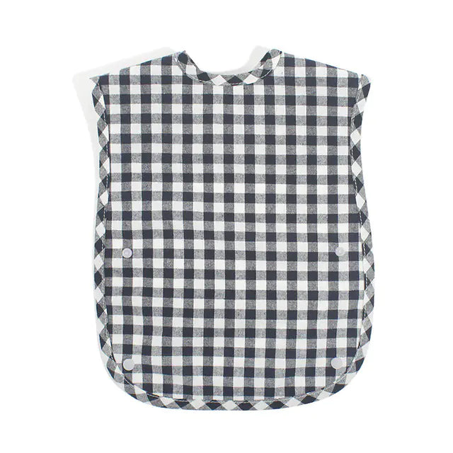 Stylish Waterproof Cotton Bib - Soft & Durable Plaid Design