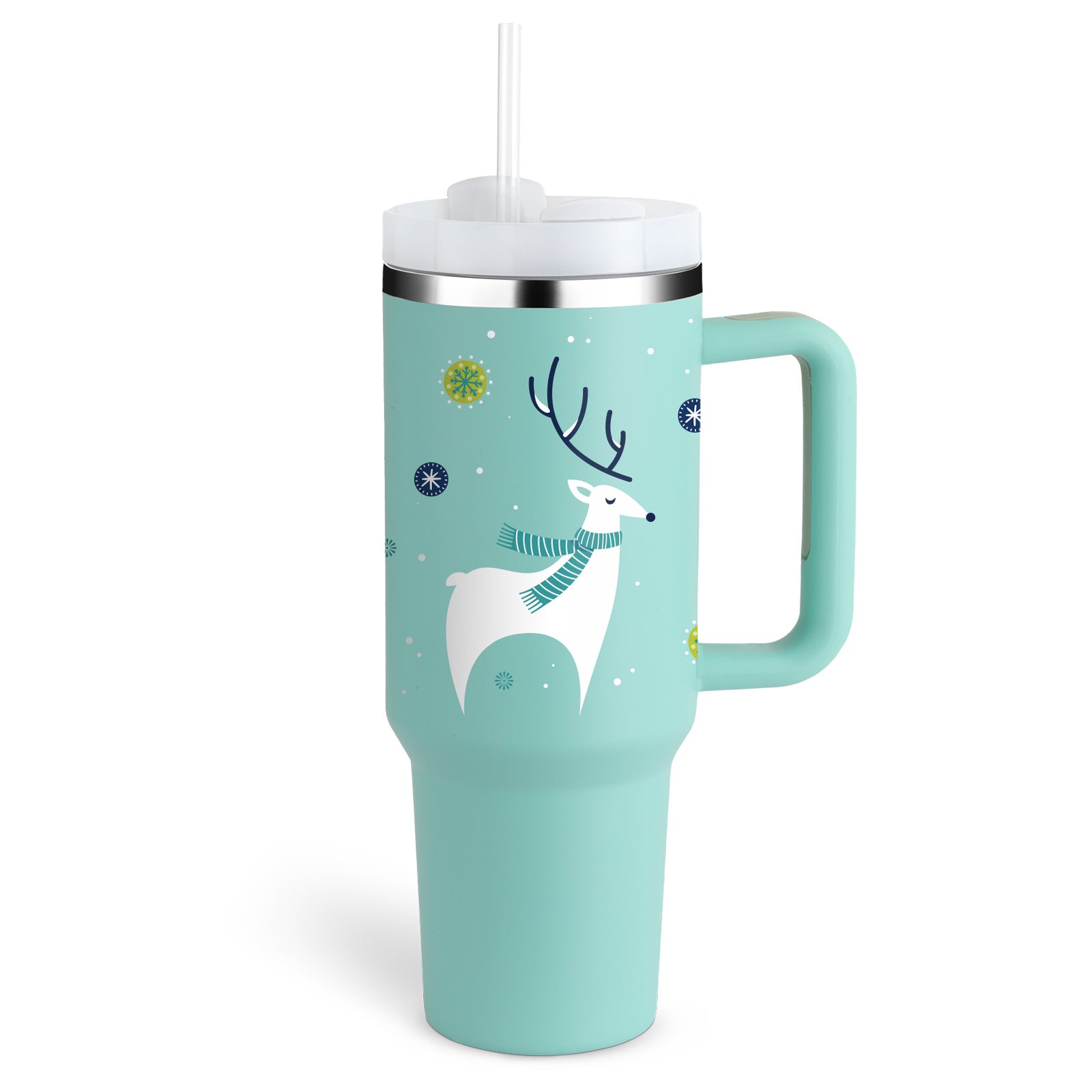 40 oz Insulated Travel Tumbler with Handle - Keep Drinks Cold