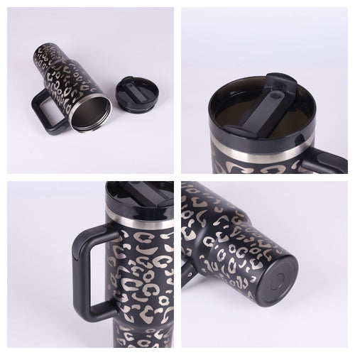 40 oz Insulated Travel Tumbler with Handle - Keep Drinks Cold