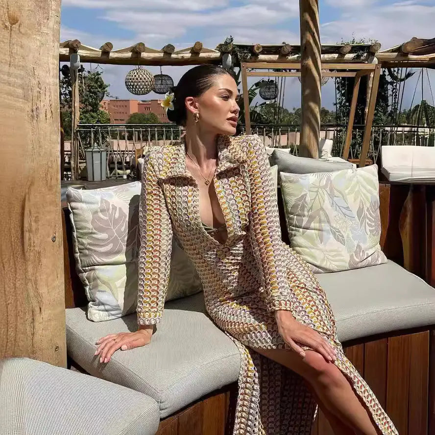 Handmade Crochet Hollow Beach Dress