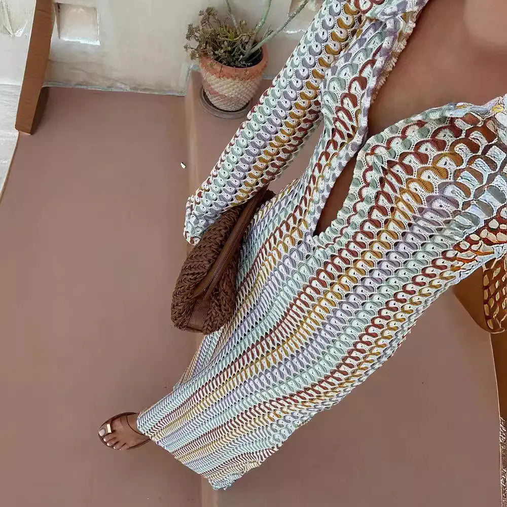 Handmade Crochet Hollow Beach Dress