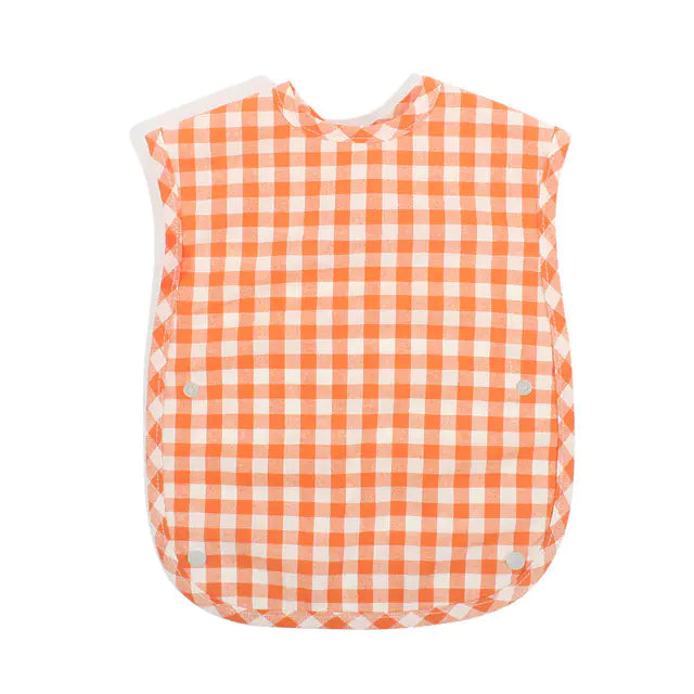 Stylish Waterproof Cotton Bib - Soft & Durable Plaid Design