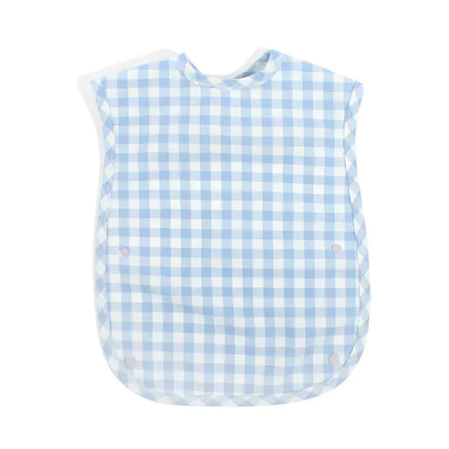 Stylish Waterproof Cotton Bib - Soft & Durable Plaid Design